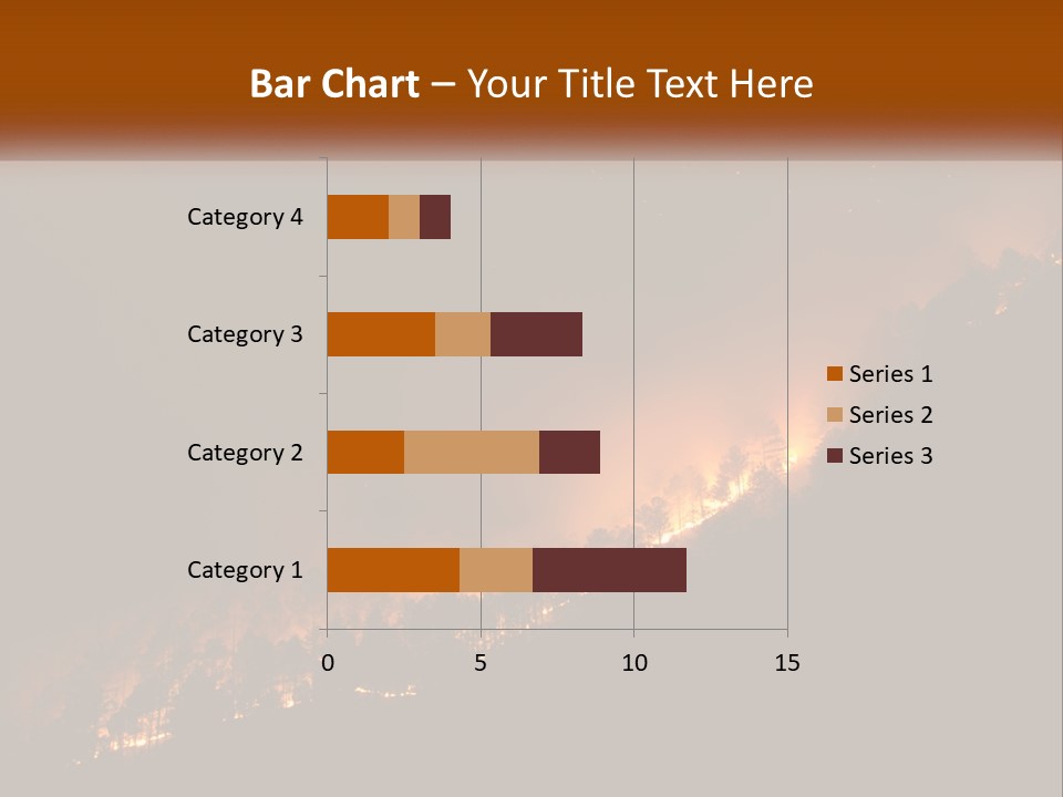 A Fire Burning In The Night With A Sky Background PowerPoint Template
