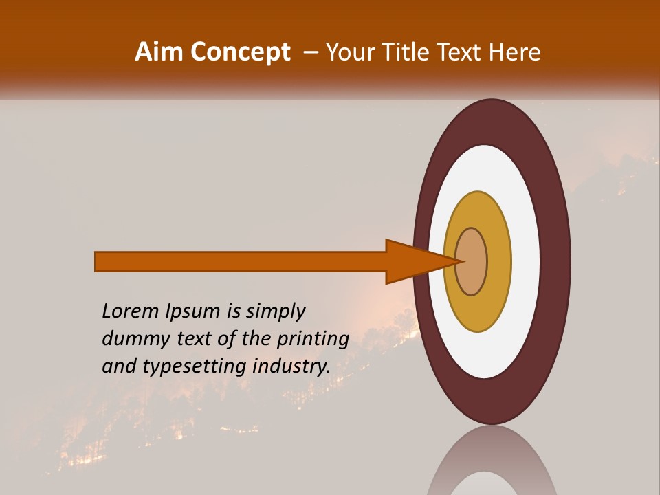 A Fire Burning In The Night With A Sky Background PowerPoint Template