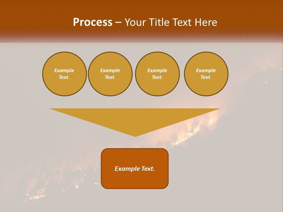 A Fire Burning In The Night With A Sky Background PowerPoint Template