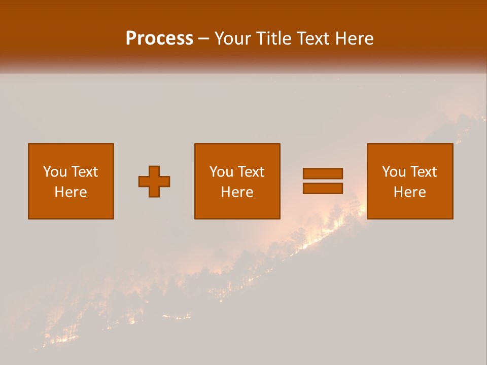A Fire Burning In The Night With A Sky Background PowerPoint Template