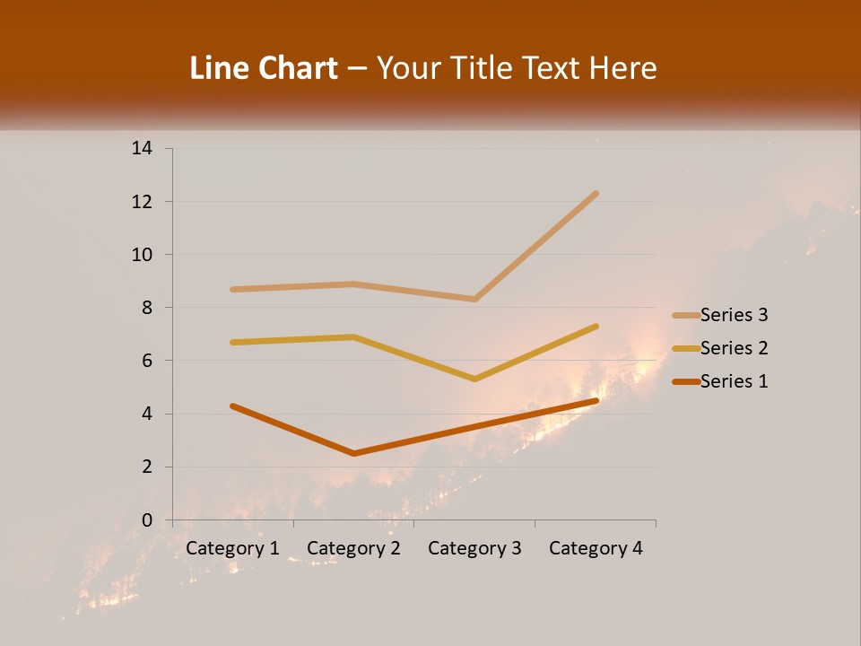 A Fire Burning In The Night With A Sky Background PowerPoint Template
