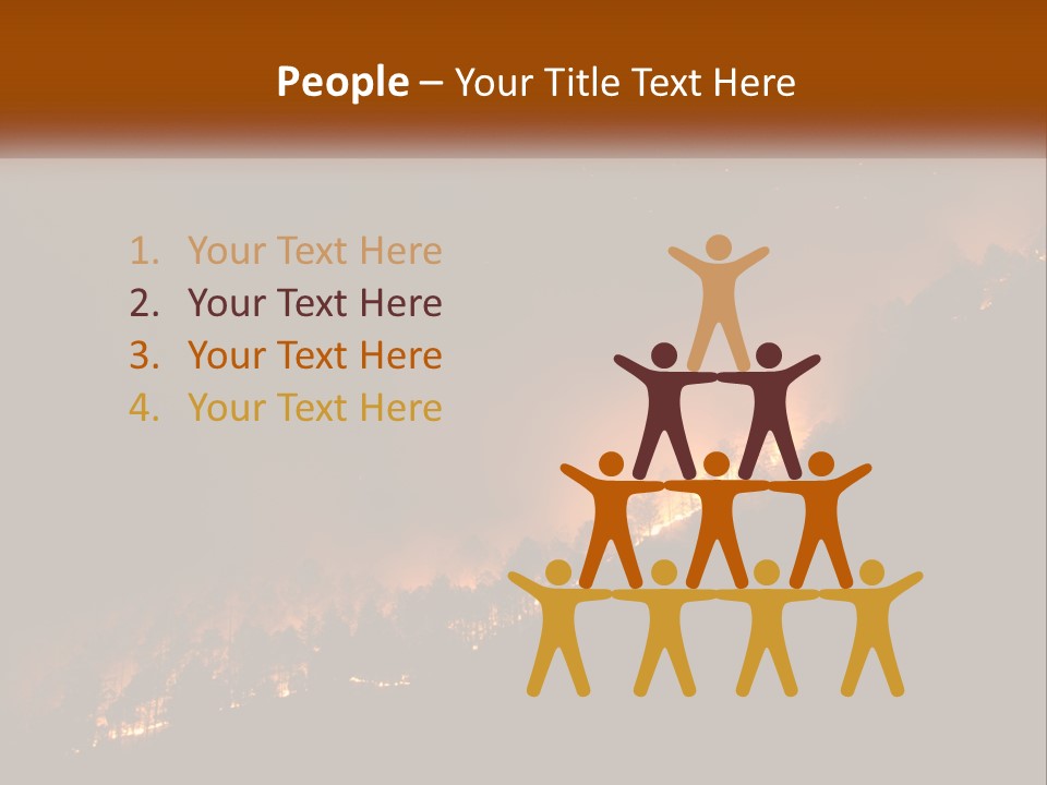 A Fire Burning In The Night With A Sky Background PowerPoint Template