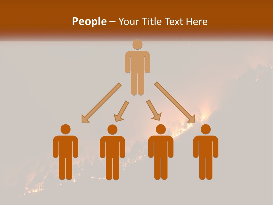 A Fire Burning In The Night With A Sky Background PowerPoint Template