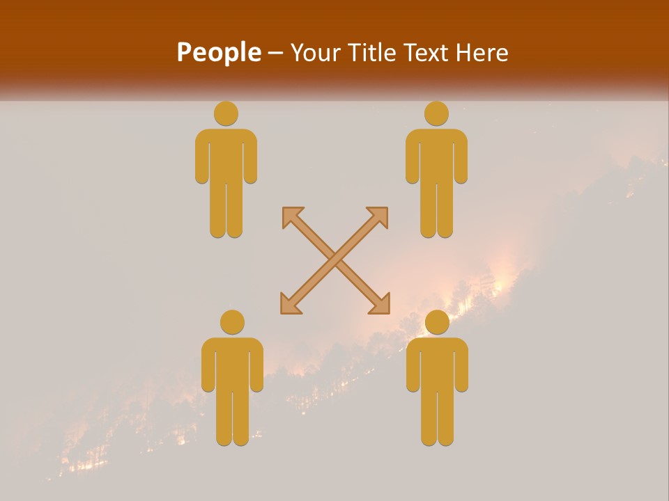 A Fire Burning In The Night With A Sky Background PowerPoint Template