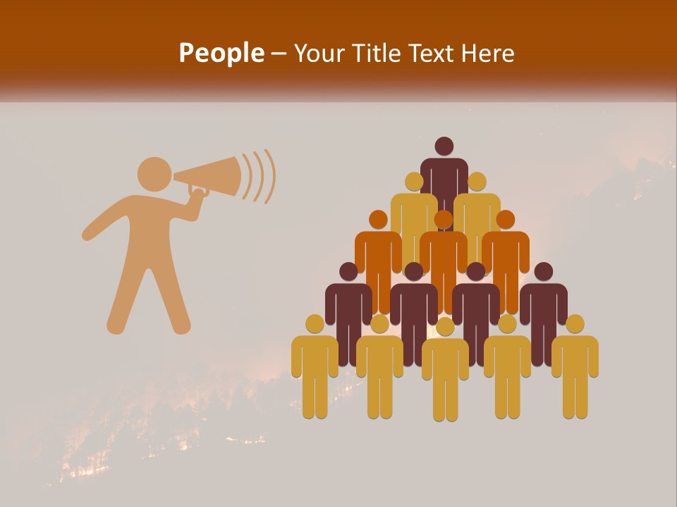 A Fire Burning In The Night With A Sky Background PowerPoint Template