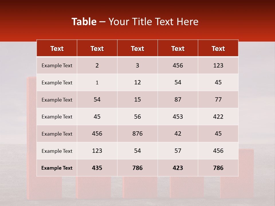 A Man Standing On Top Of A Red Bar Chart PowerPoint Template