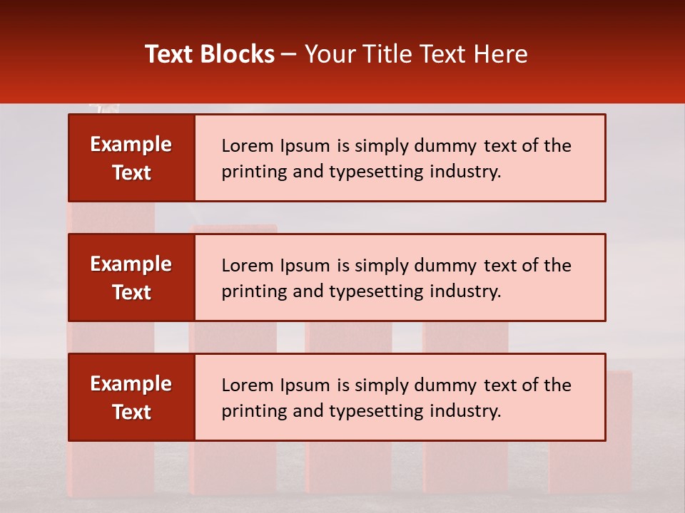 A Man Standing On Top Of A Red Bar Chart PowerPoint Template