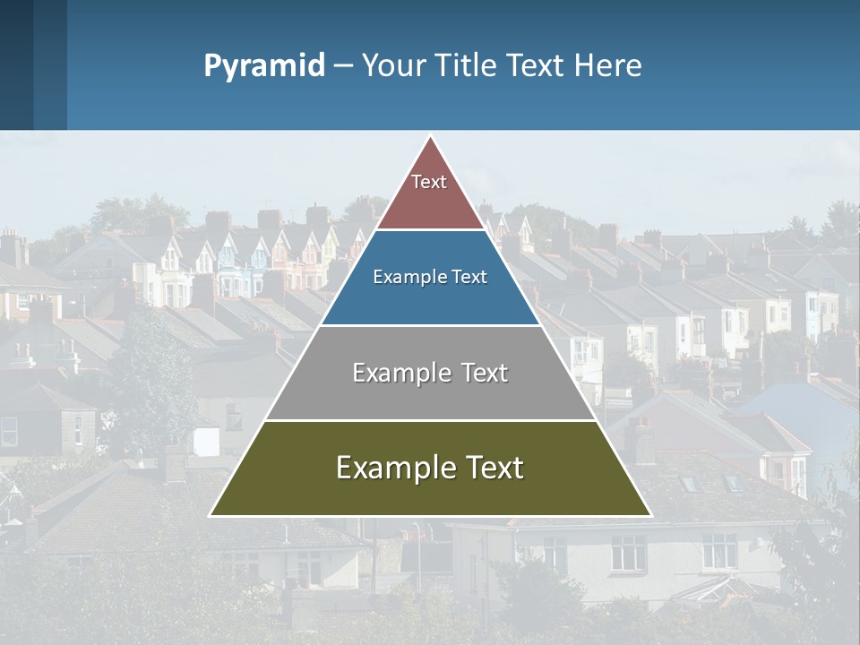 A Large Group Of Houses With A Blue Sign In Front Of Them PowerPoint Template