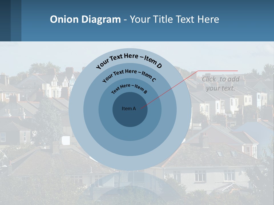 A Large Group Of Houses With A Blue Sign In Front Of Them PowerPoint Template