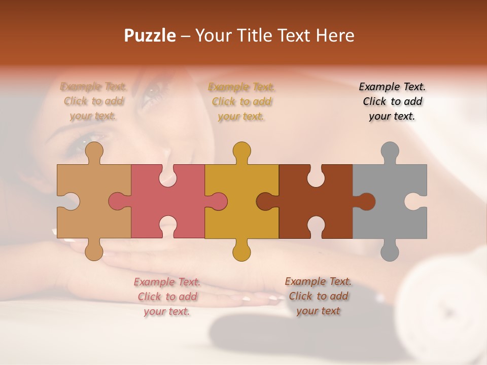 A Beautiful Woman Laying On Top Of A Bed PowerPoint Template