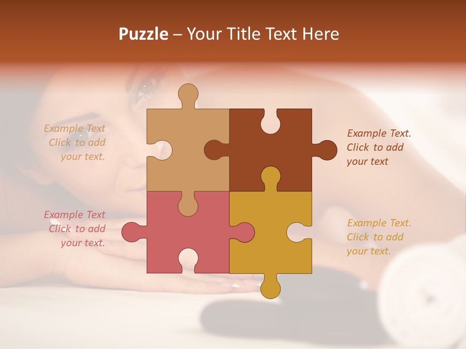 A Beautiful Woman Laying On Top Of A Bed PowerPoint Template