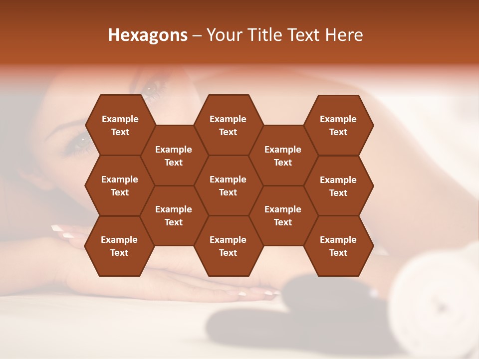 A Beautiful Woman Laying On Top Of A Bed PowerPoint Template