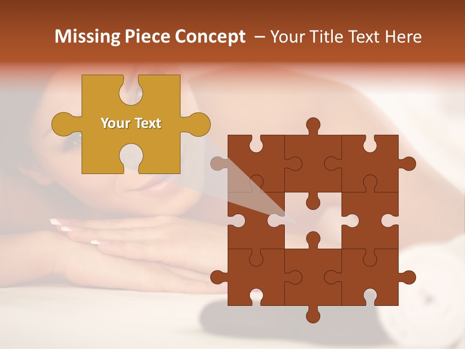 A Beautiful Woman Laying On Top Of A Bed PowerPoint Template