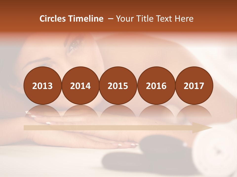 A Beautiful Woman Laying On Top Of A Bed PowerPoint Template