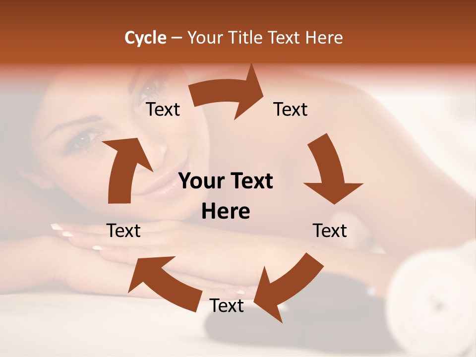 A Beautiful Woman Laying On Top Of A Bed PowerPoint Template