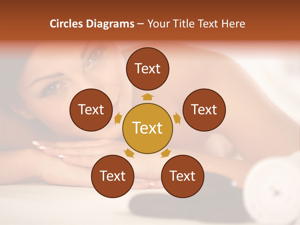 A Beautiful Woman Laying On Top Of A Bed PowerPoint Template