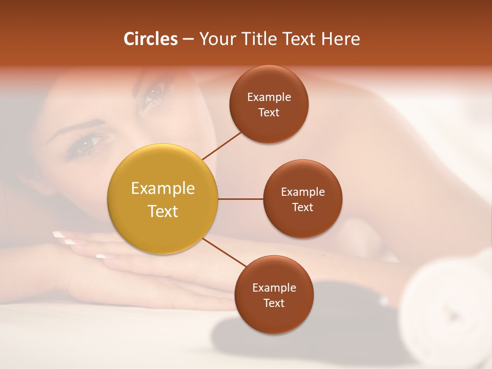 A Beautiful Woman Laying On Top Of A Bed PowerPoint Template