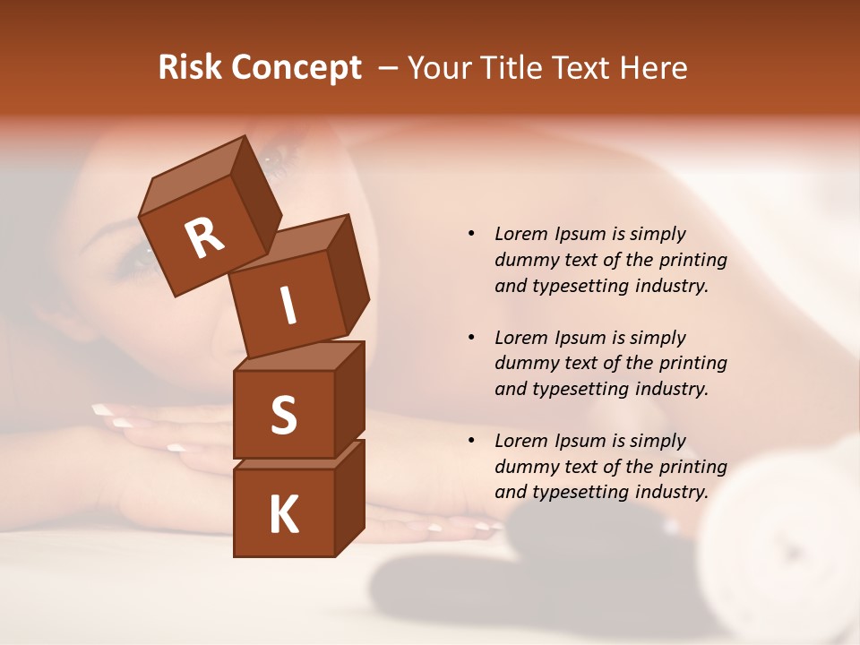 A Beautiful Woman Laying On Top Of A Bed PowerPoint Template