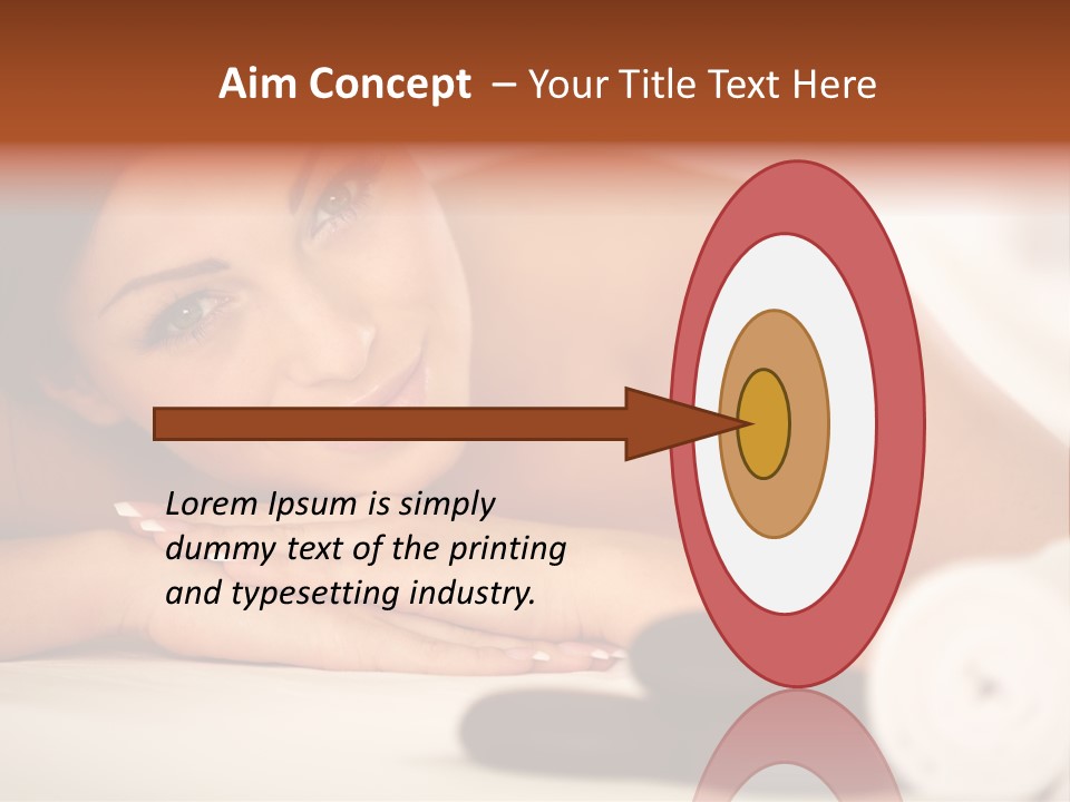 A Beautiful Woman Laying On Top Of A Bed PowerPoint Template