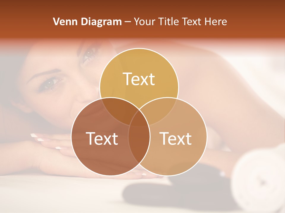 A Beautiful Woman Laying On Top Of A Bed PowerPoint Template