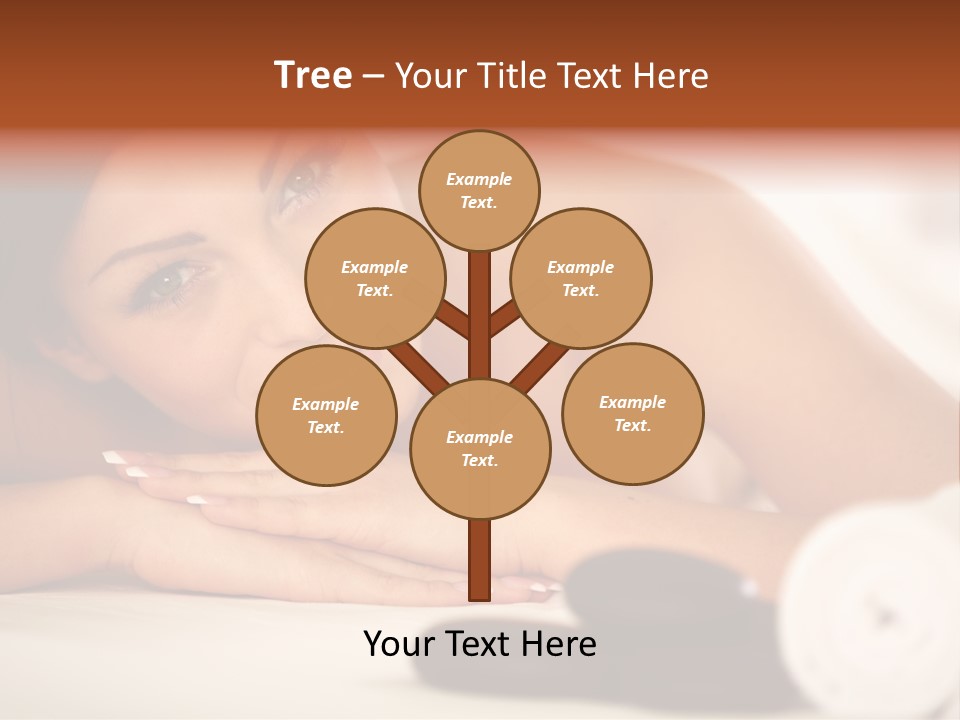 A Beautiful Woman Laying On Top Of A Bed PowerPoint Template