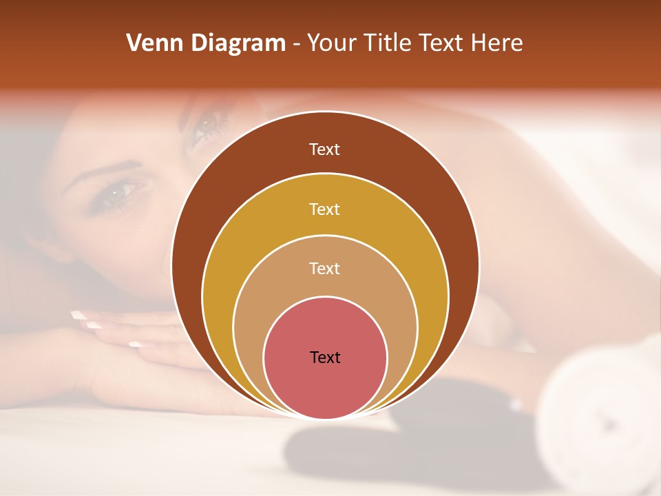 A Beautiful Woman Laying On Top Of A Bed PowerPoint Template