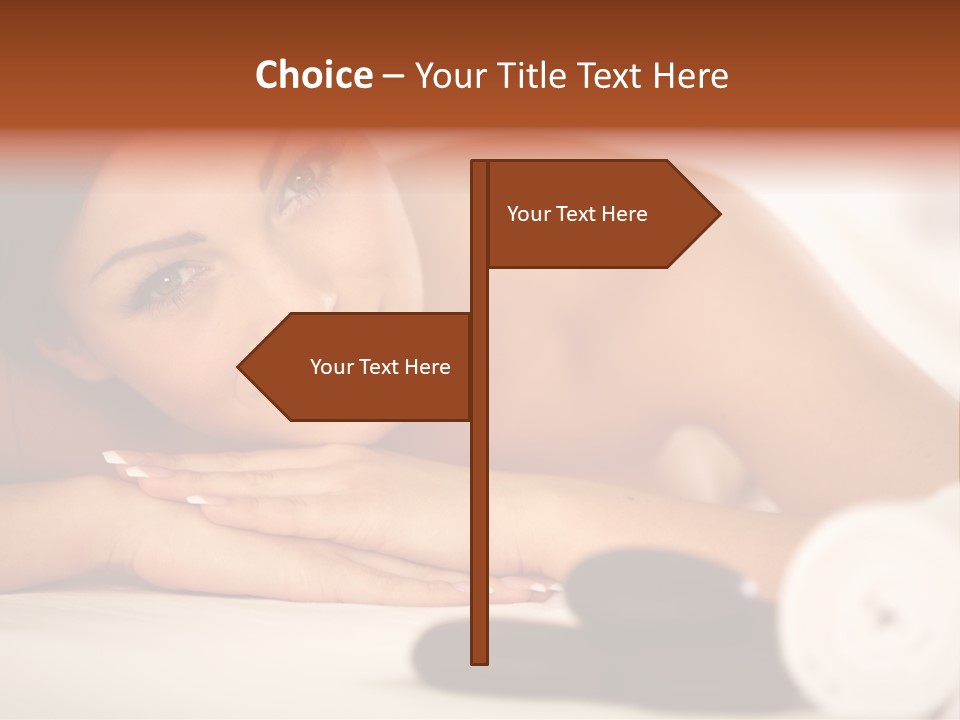 A Beautiful Woman Laying On Top Of A Bed PowerPoint Template
