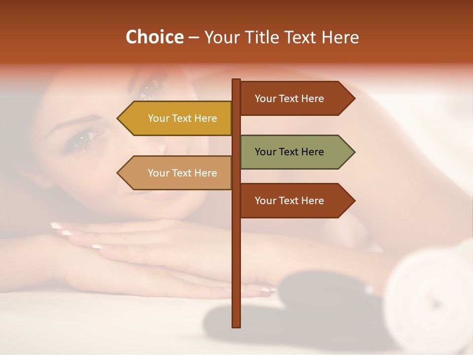 A Beautiful Woman Laying On Top Of A Bed PowerPoint Template