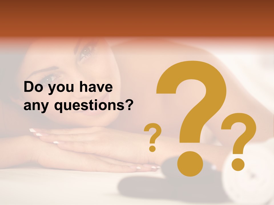 A Beautiful Woman Laying On Top Of A Bed PowerPoint Template