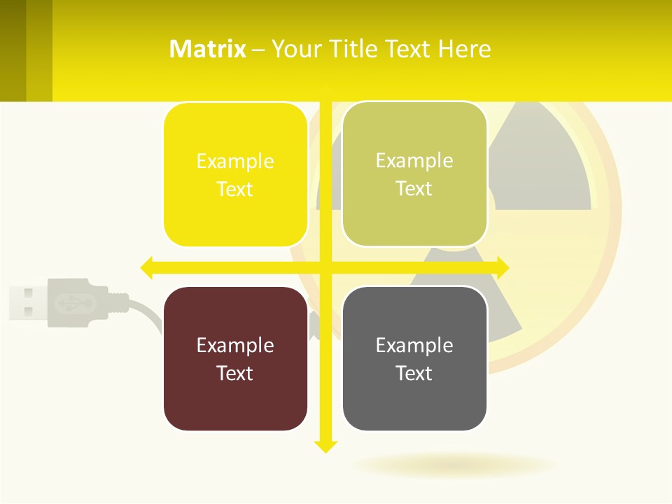 A Yellow Sign With A Radioactive Symbol On It PowerPoint Template