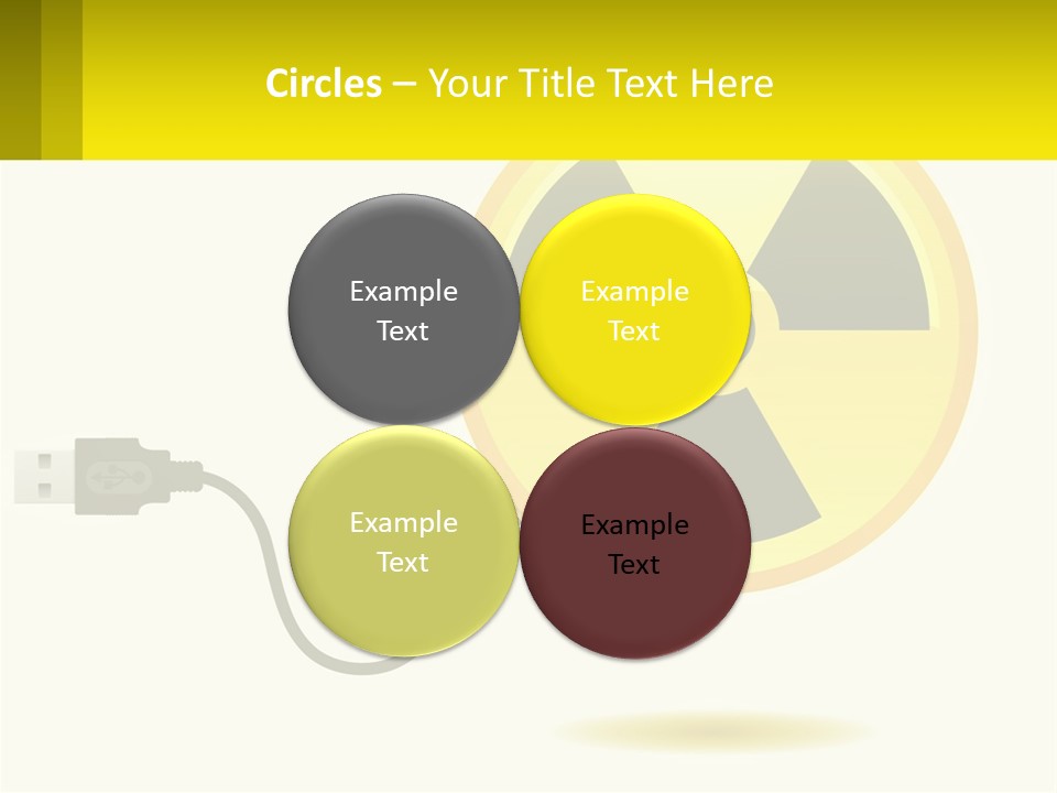A Yellow Sign With A Radioactive Symbol On It PowerPoint Template