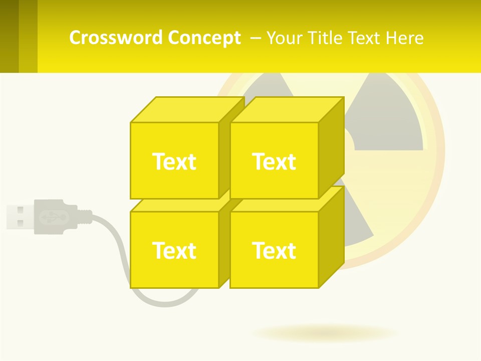 A Yellow Sign With A Radioactive Symbol On It PowerPoint Template