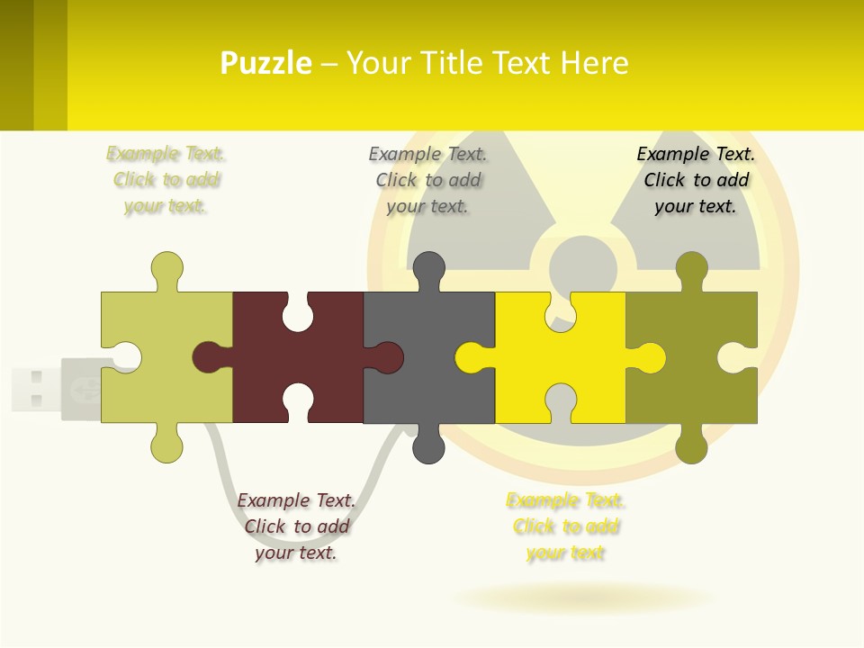 A Yellow Sign With A Radioactive Symbol On It PowerPoint Template