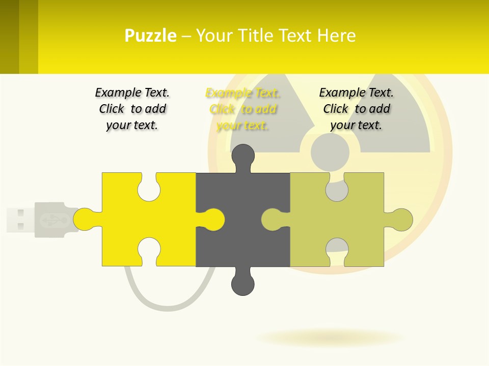 A Yellow Sign With A Radioactive Symbol On It PowerPoint Template