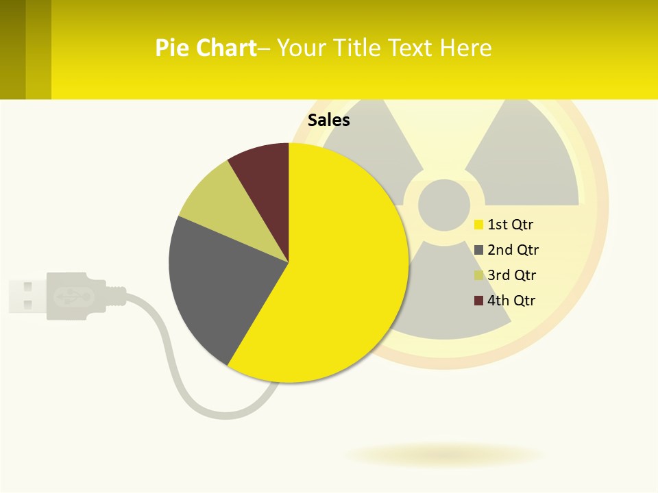 A Yellow Sign With A Radioactive Symbol On It PowerPoint Template