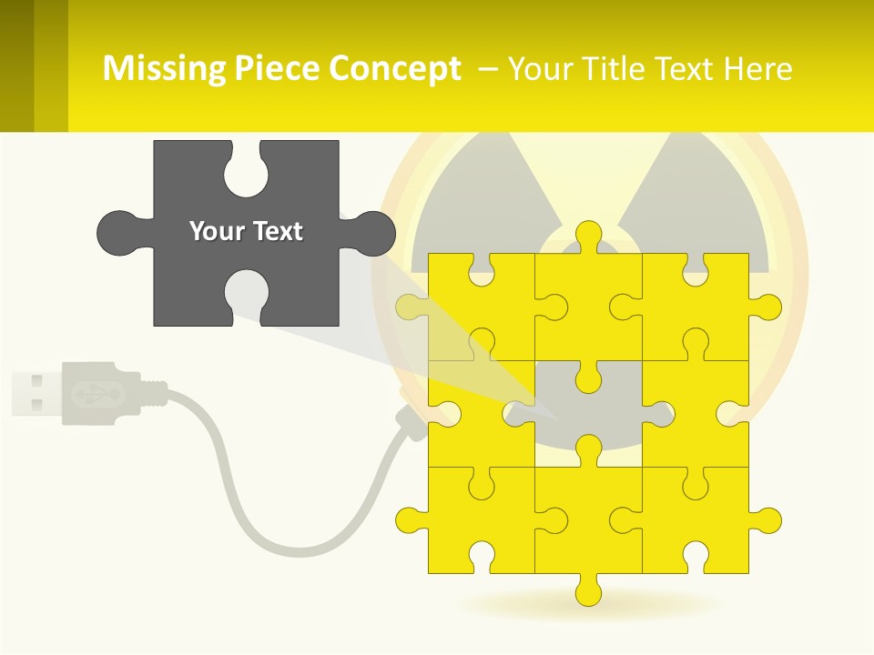 A Yellow Sign With A Radioactive Symbol On It PowerPoint Template