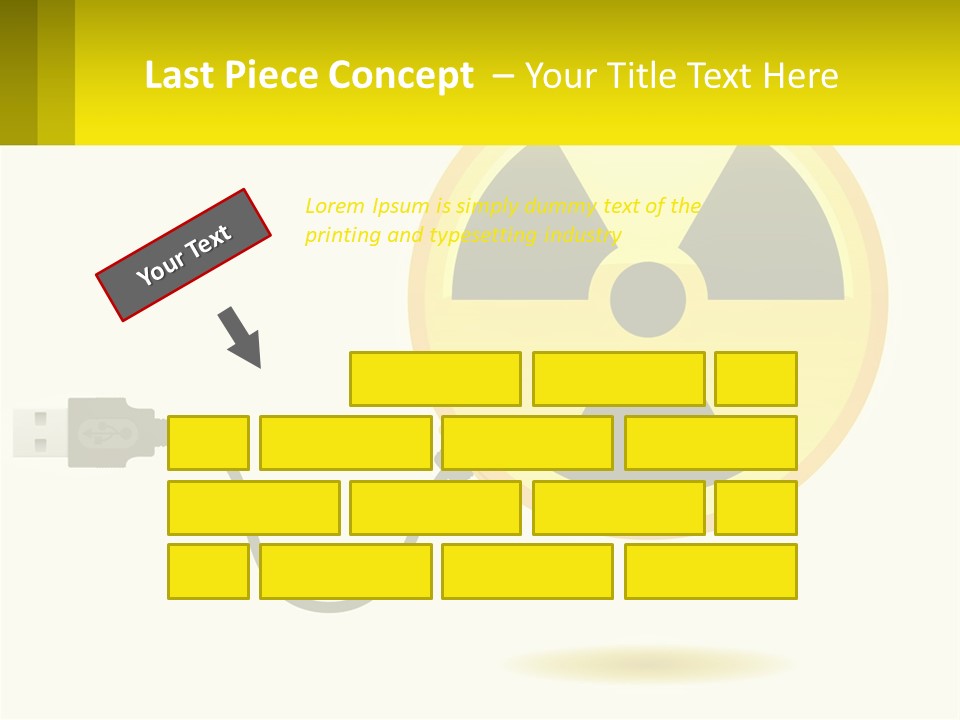 A Yellow Sign With A Radioactive Symbol On It PowerPoint Template
