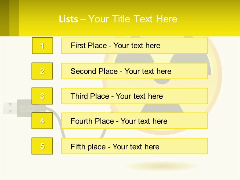 A Yellow Sign With A Radioactive Symbol On It PowerPoint Template