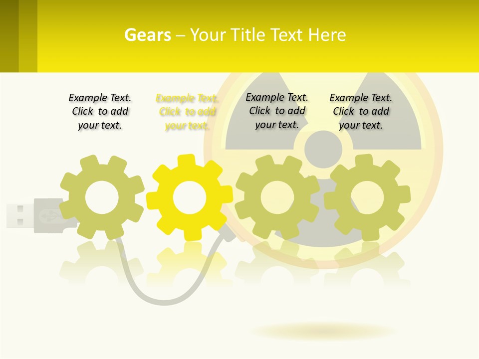 A Yellow Sign With A Radioactive Symbol On It PowerPoint Template