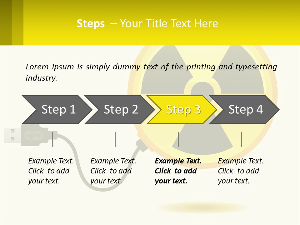 A Yellow Sign With A Radioactive Symbol On It PowerPoint Template