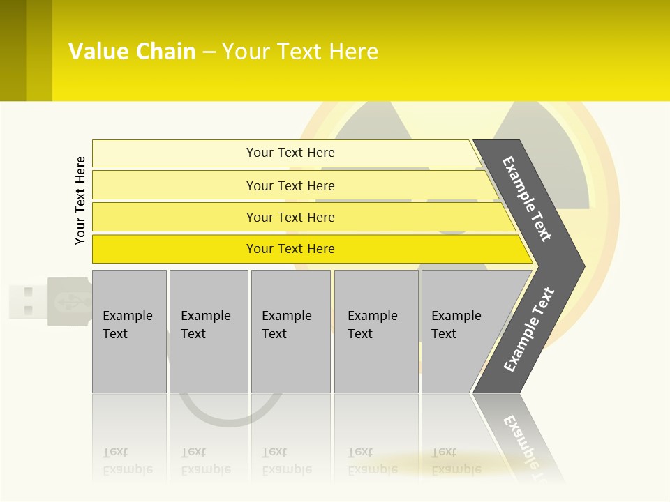 A Yellow Sign With A Radioactive Symbol On It PowerPoint Template