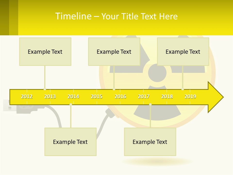 A Yellow Sign With A Radioactive Symbol On It PowerPoint Template