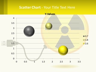 A Yellow Sign With A Radioactive Symbol On It PowerPoint Template