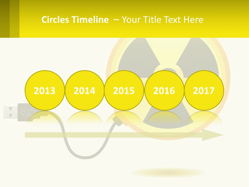 A Yellow Sign With A Radioactive Symbol On It PowerPoint Template