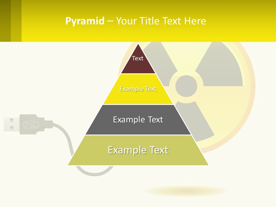 A Yellow Sign With A Radioactive Symbol On It PowerPoint Template