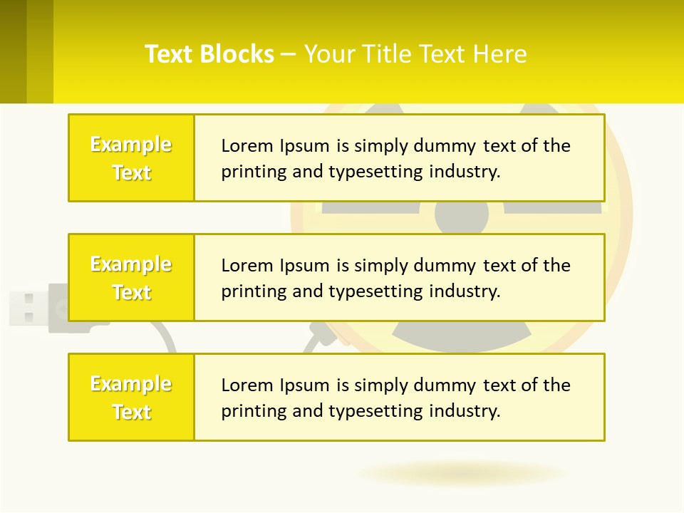 A Yellow Sign With A Radioactive Symbol On It PowerPoint Template