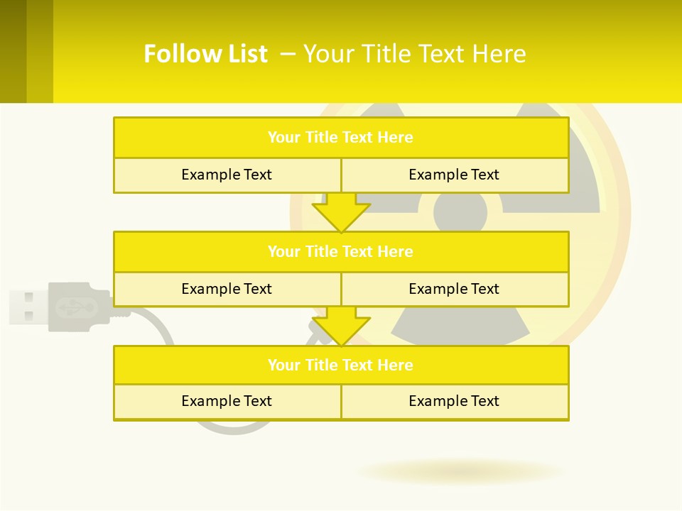 A Yellow Sign With A Radioactive Symbol On It PowerPoint Template