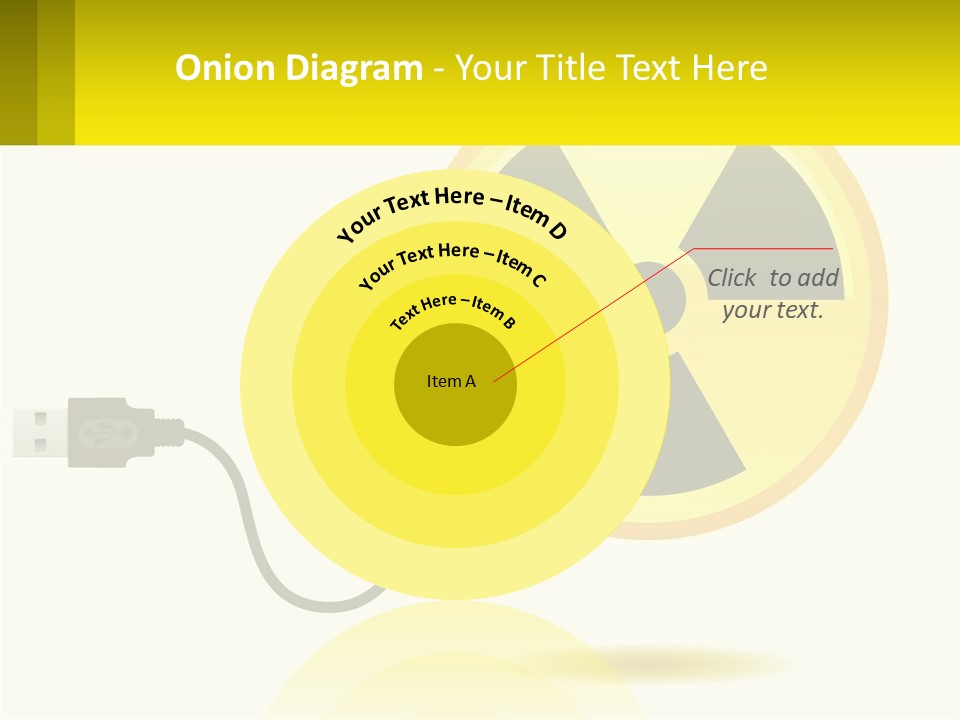 A Yellow Sign With A Radioactive Symbol On It PowerPoint Template