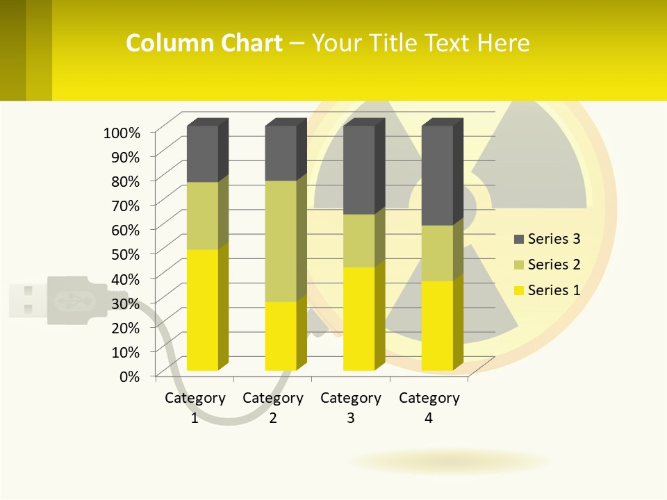 A Yellow Sign With A Radioactive Symbol On It PowerPoint Template