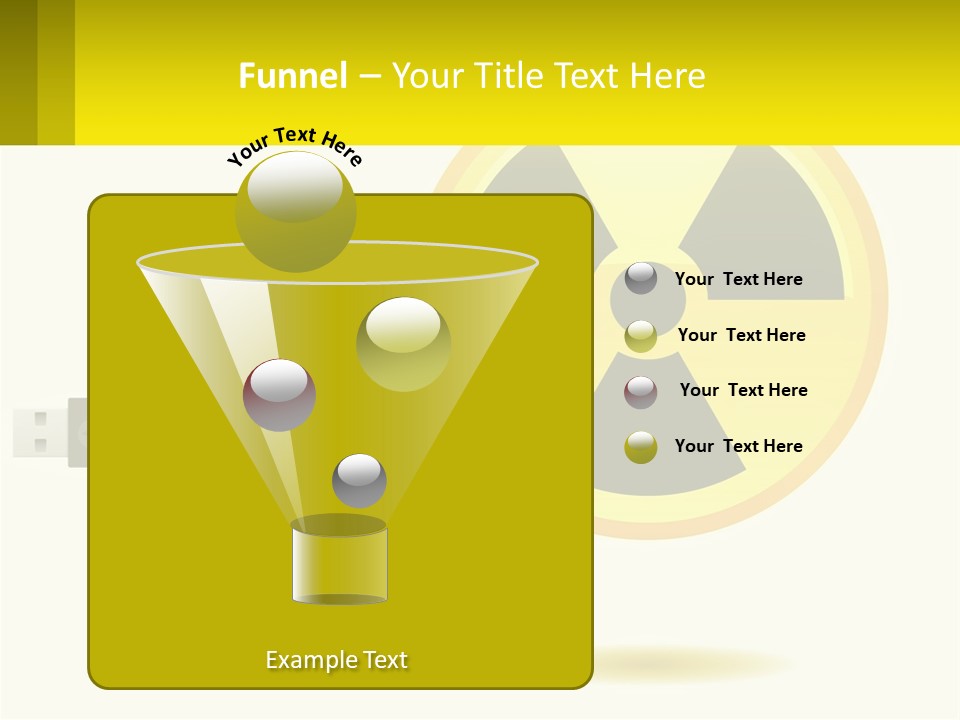 A Yellow Sign With A Radioactive Symbol On It PowerPoint Template